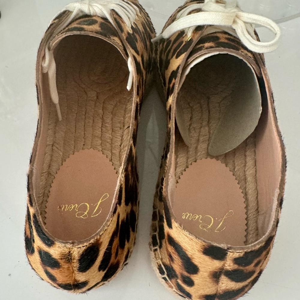 J.Crew Espadrille Sneakers in Leopard Calf Hair, New, Never Worn - Picture 6 of 7